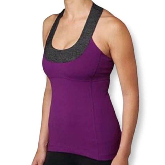 lululemon athletica Tops - Purple & dark grey scoop neck lululemon tank top.